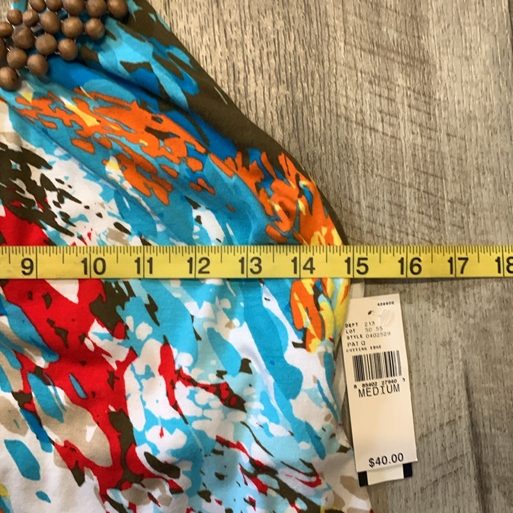 AB Studio NWT Beaded Tie Tank Medium - Picture 6 of 9